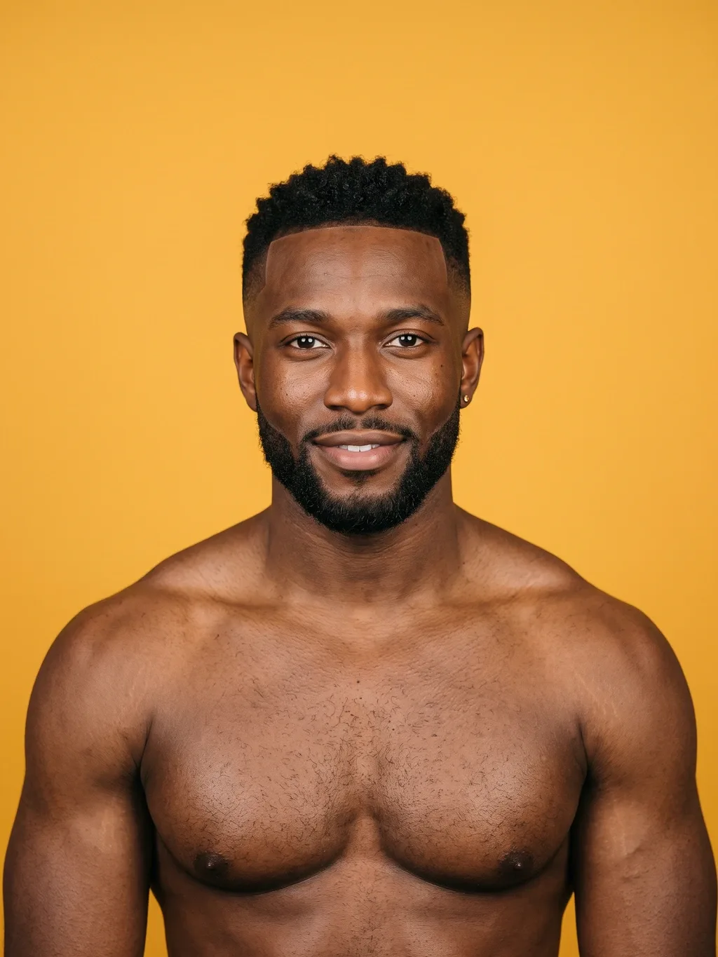 Femi in a private gym by the window, one of the scenes included in his set